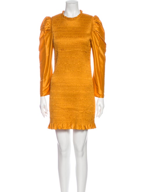 Ulla Johnson Crew Neck Mini Dress Yellow