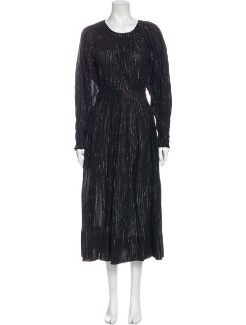 Ulla Johnson Crew Neck Long Dress Black