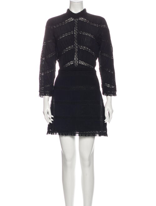 Ulla Johnson Silk Mini Dress Black