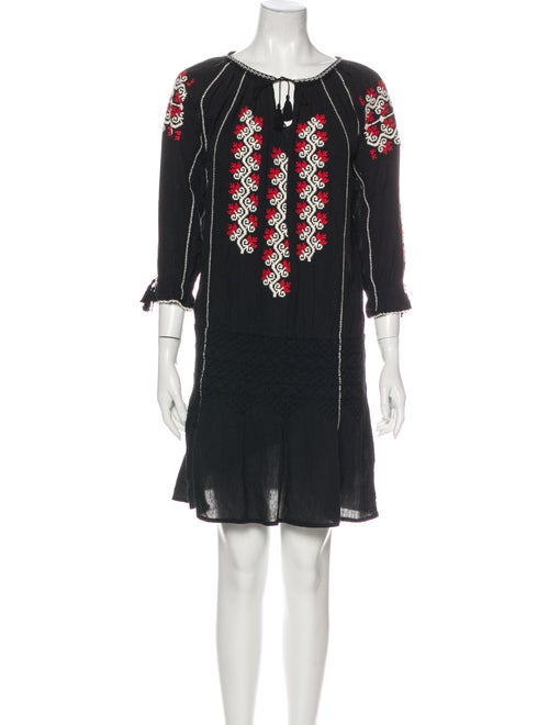 Ulla Johnson Scoop Neck Mini Dress Black