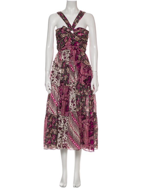 Ulla Johnson Printed Long Dress Purple