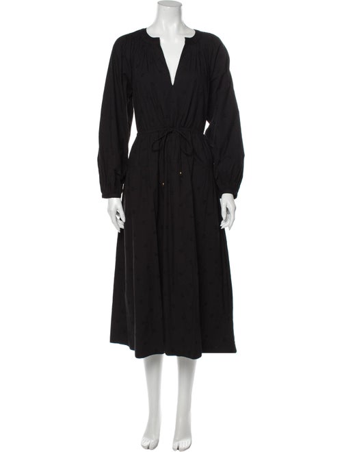 Ulla Johnson V-Neck Long Dress Black