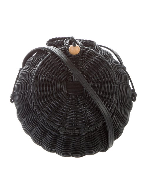 Ulla Johnson Rattan Pomme Bag Black