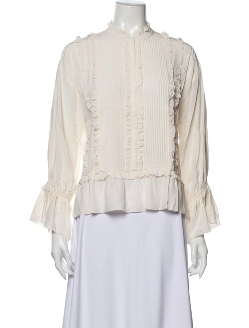 Ulla Johnson Ruffle Style Blouse Silk Blouse White