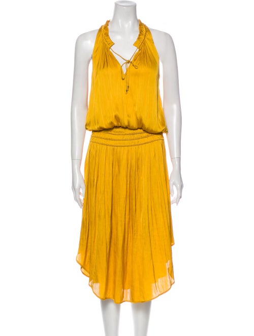 Ulla Johnson Halterneck Long Dress Yellow