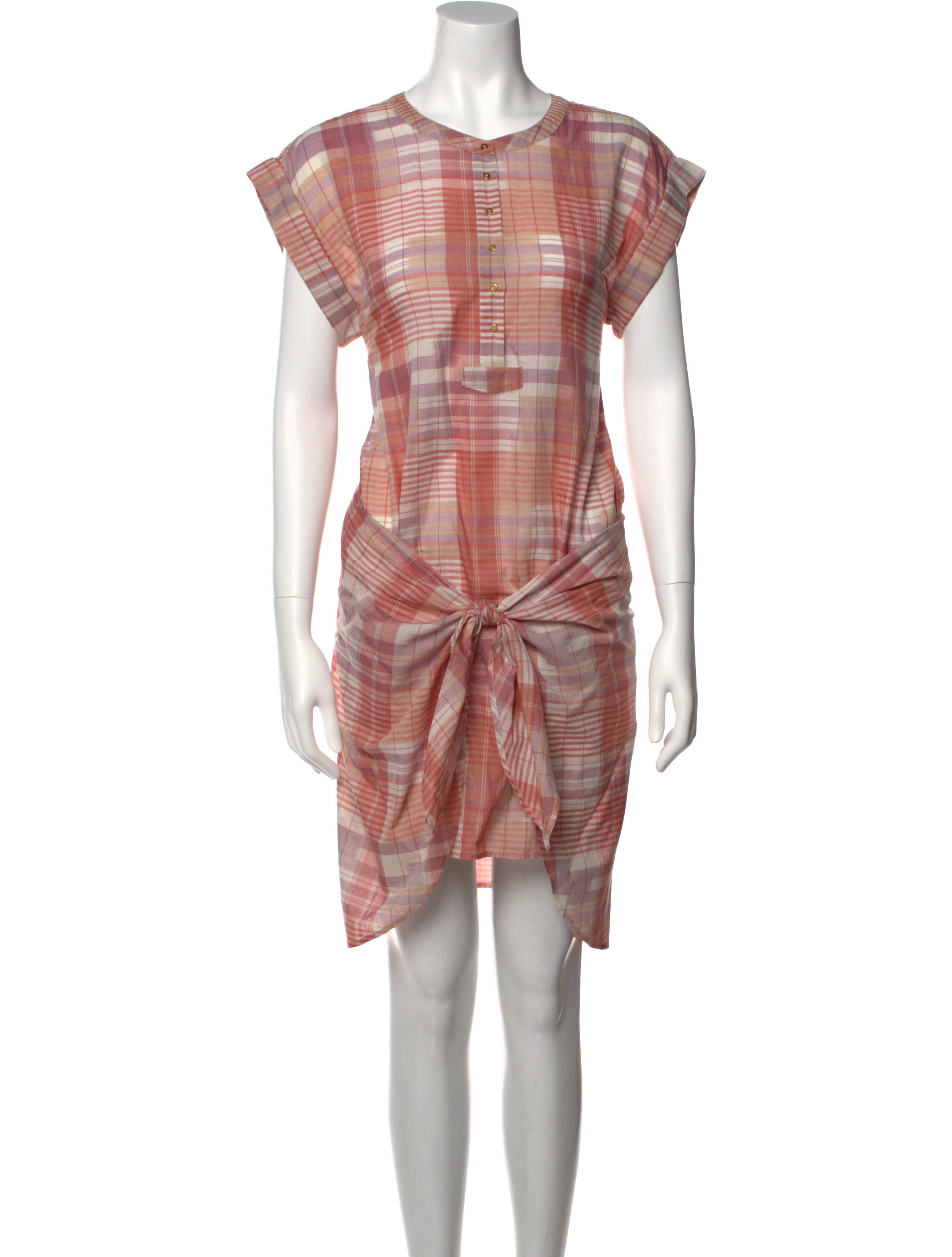 Ulla Johnson Plaid Print Mini Dress