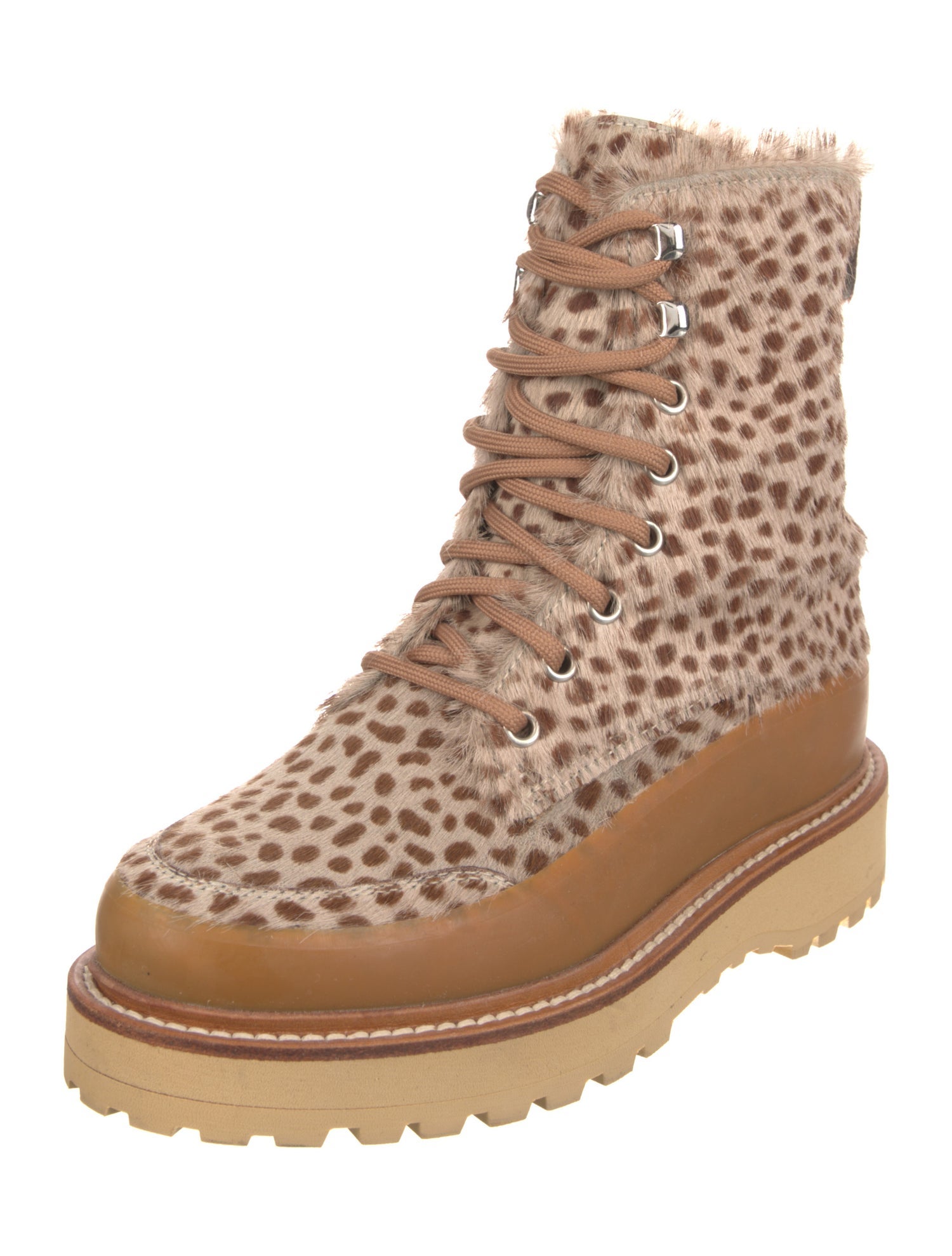 Ulla Johnson x Diemme Ponyhair Combat Boots