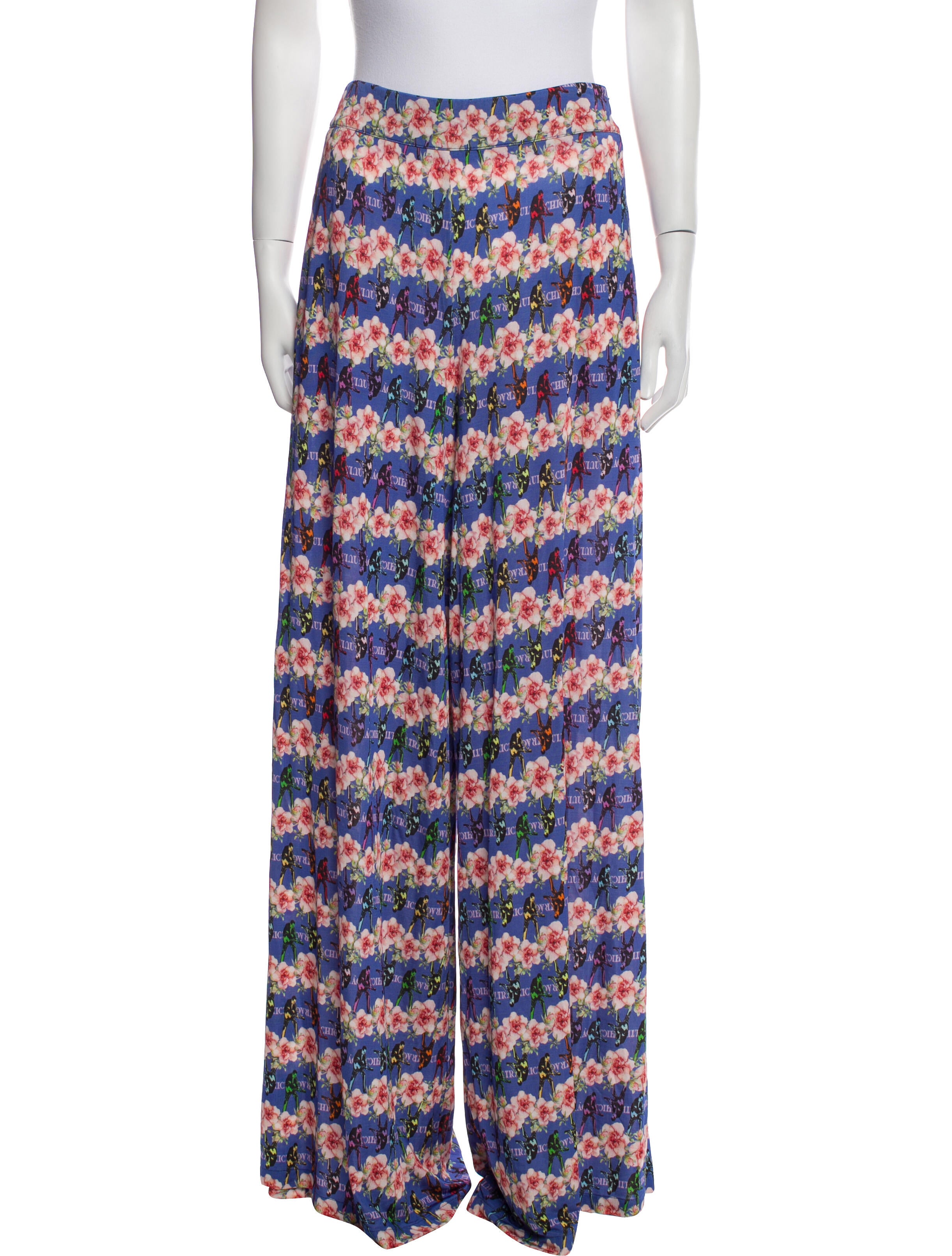 Ultra'Chic Floral Print Wide Leg Pants w/ Tags