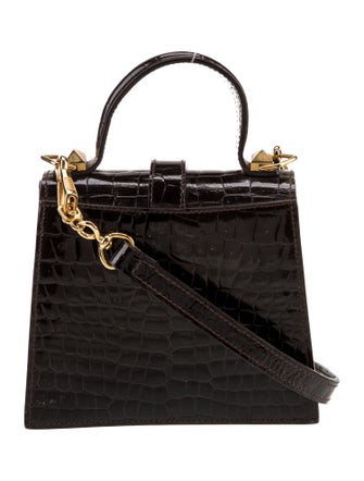 Umberto Bilancioni Embossed Leather Top Handle Bag