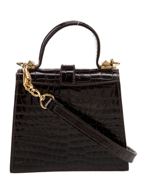 Umberto Bilancioni Embossed Leather Top Handle Bag