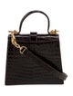 Umberto Bilancioni Embossed Leather Top Handle Bag