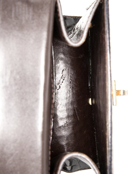 Umberto Bilancioni Embossed Leather Top Handle Bag