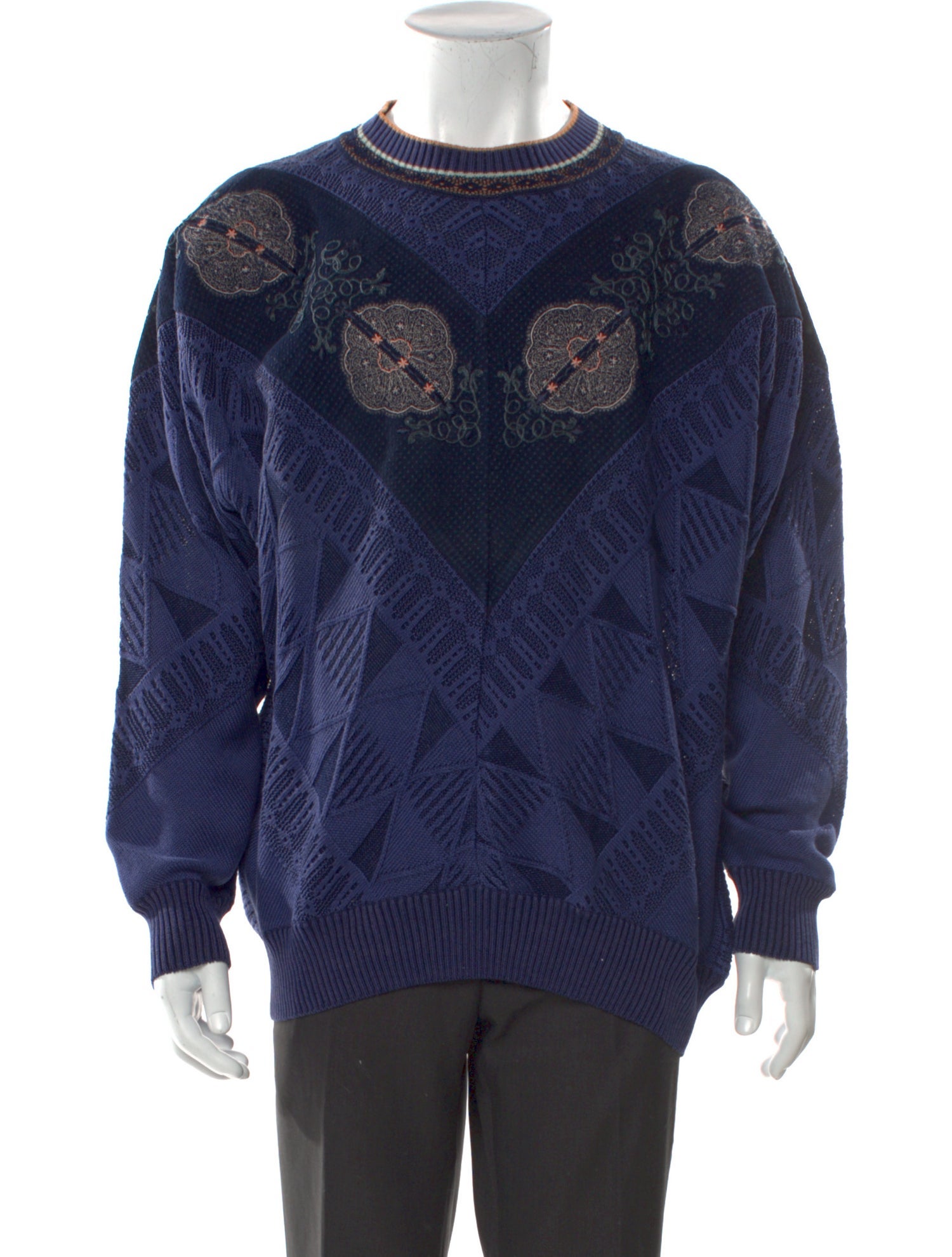 Umberto Bilancioni Printed Crew Neck Pullover
