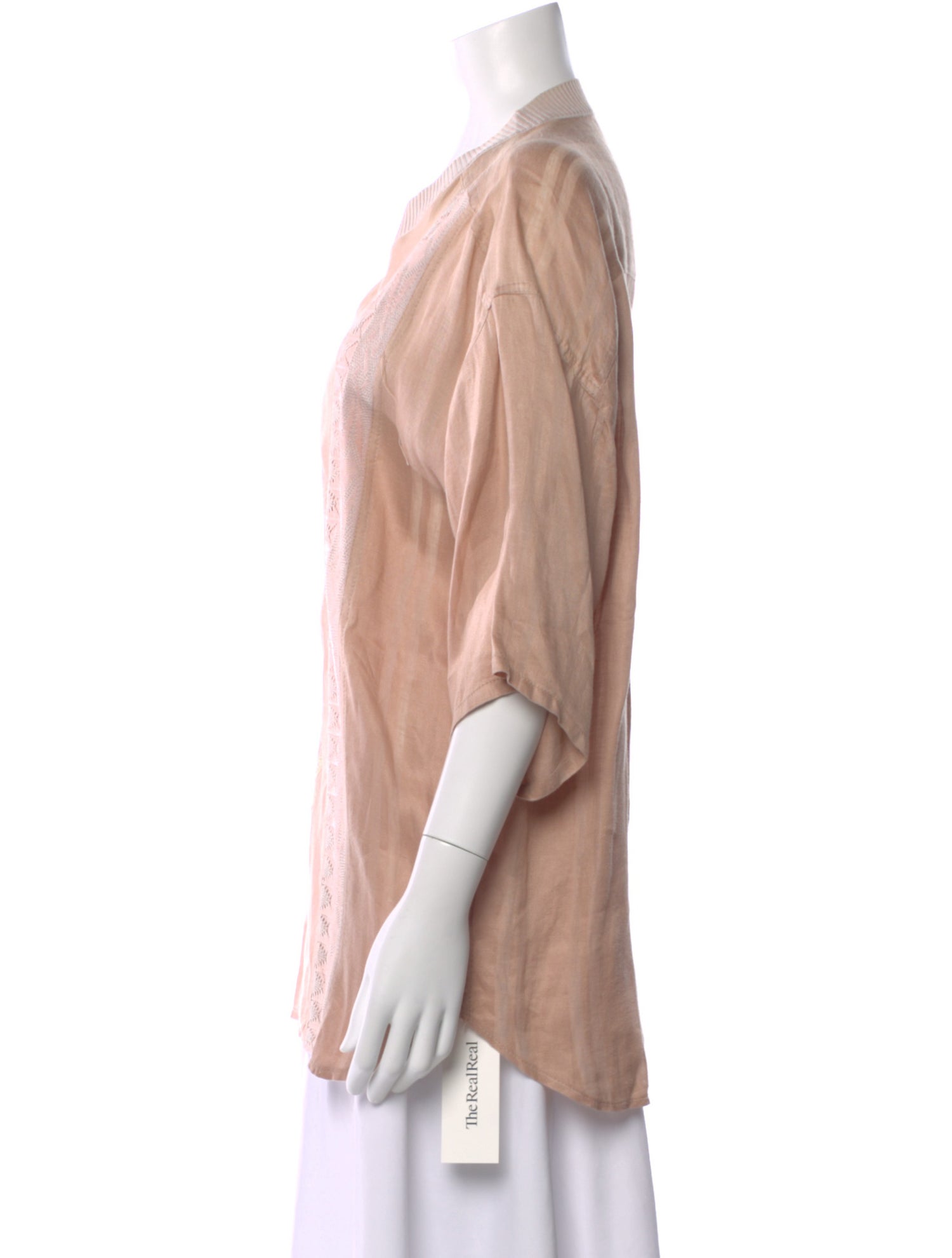Umberto Bilancioni Linen Patterned Top