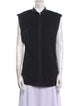 Unconditional Mock Neck Sleeveless Button-Up Top