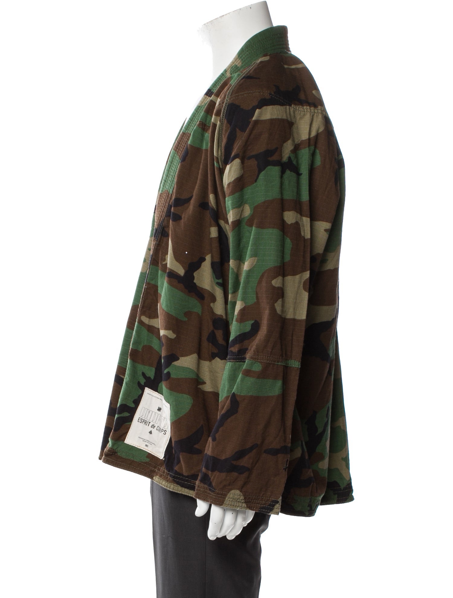 Undefeated Camouflage Print Moto Jacket