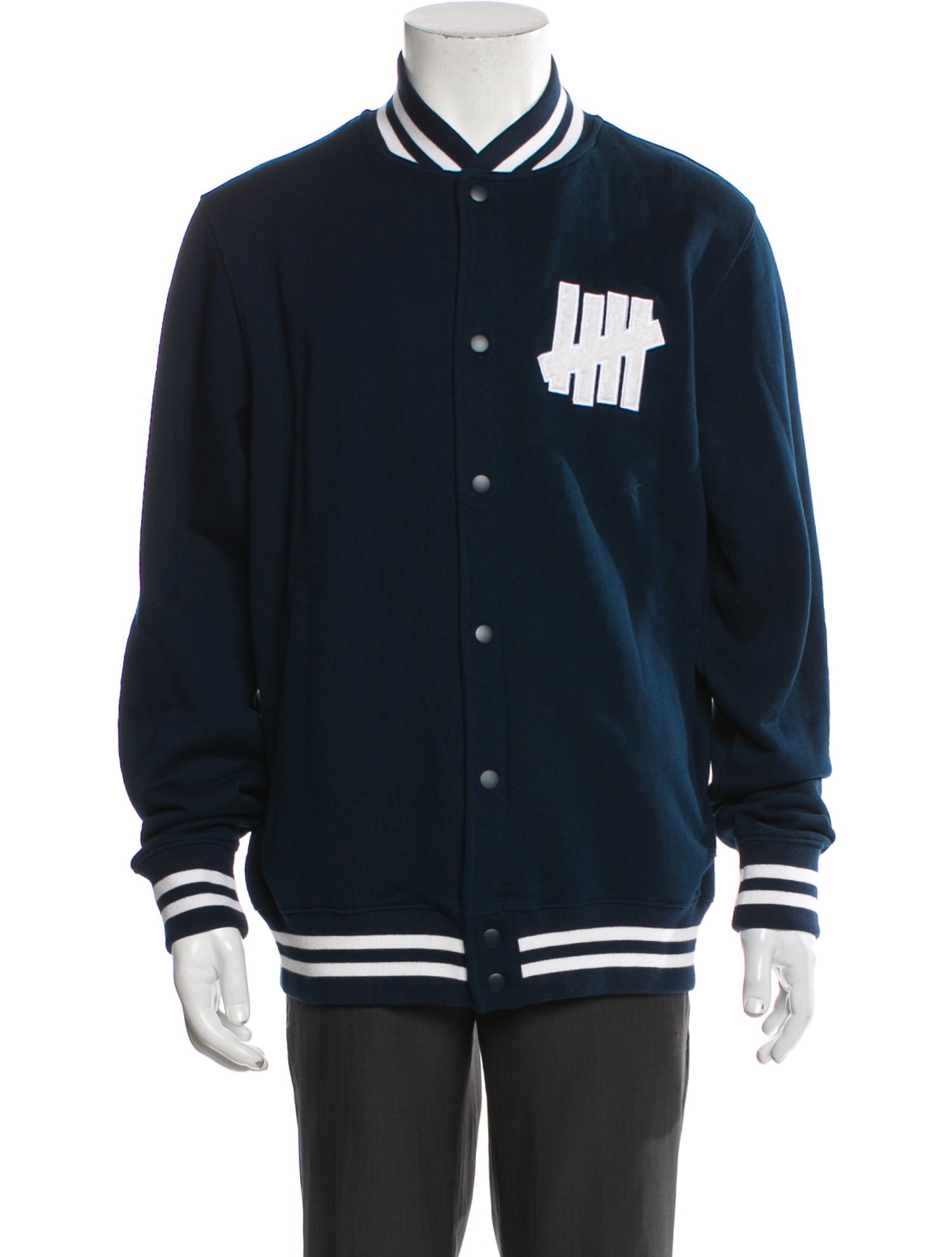 Undefeated Striped Varsity Jacket w/ Tags