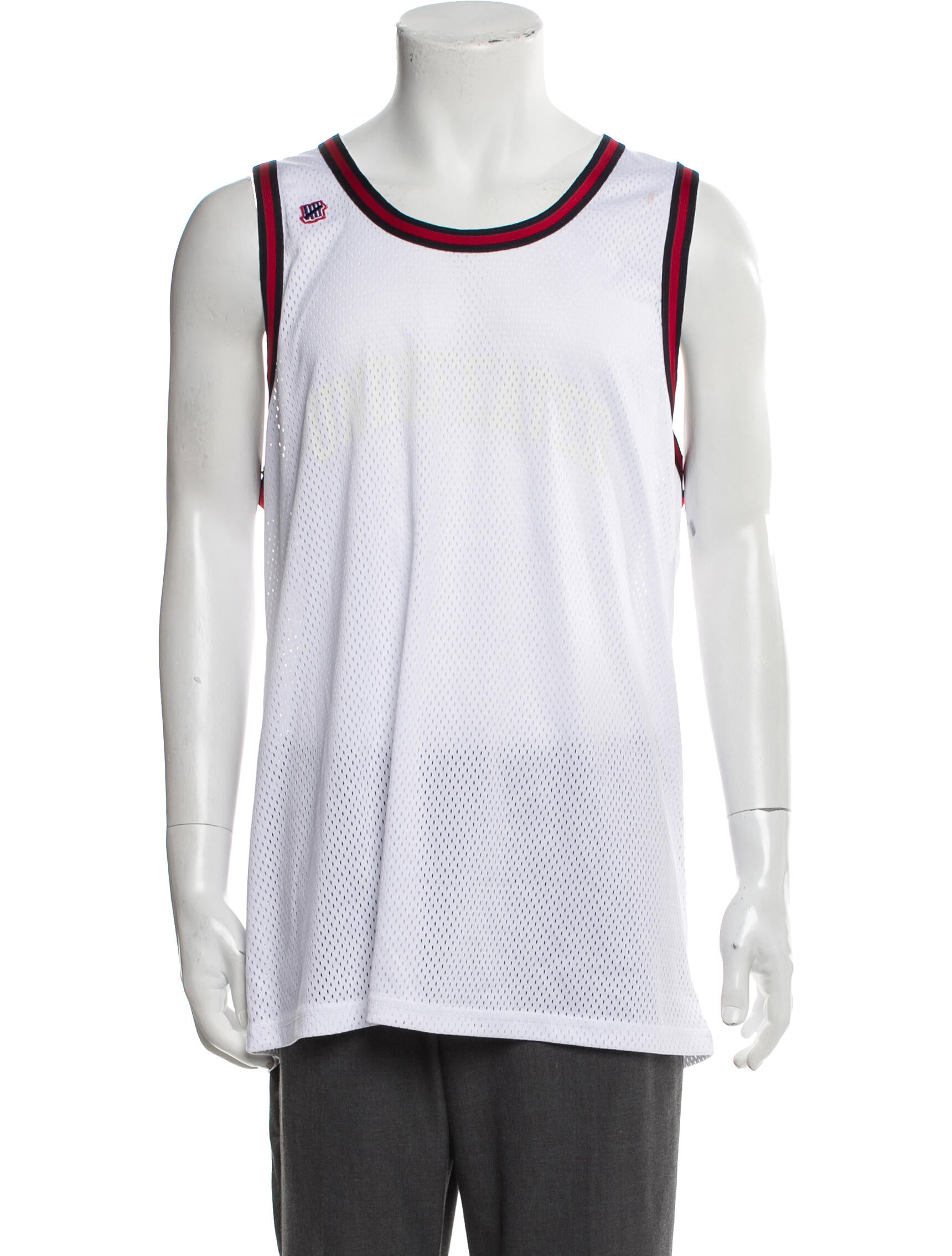 Undefeated Tonal Logo Basketball Striped Jersey