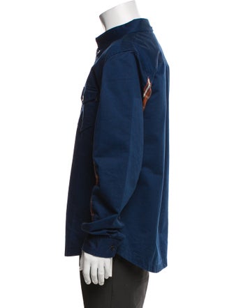 Undefeated Plaid Print Long Sleeve Denim Shirt