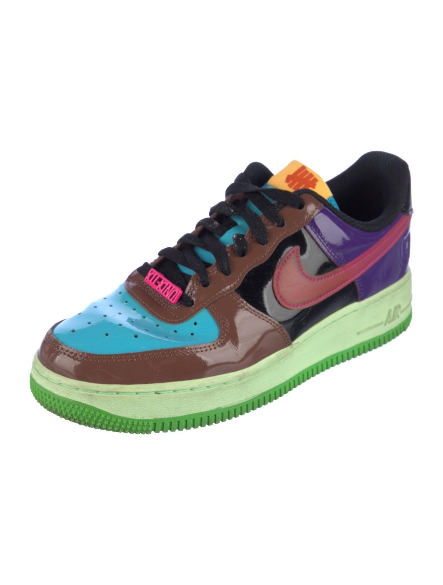 Undefeated x Nike Patent Leather Printed Sneakers