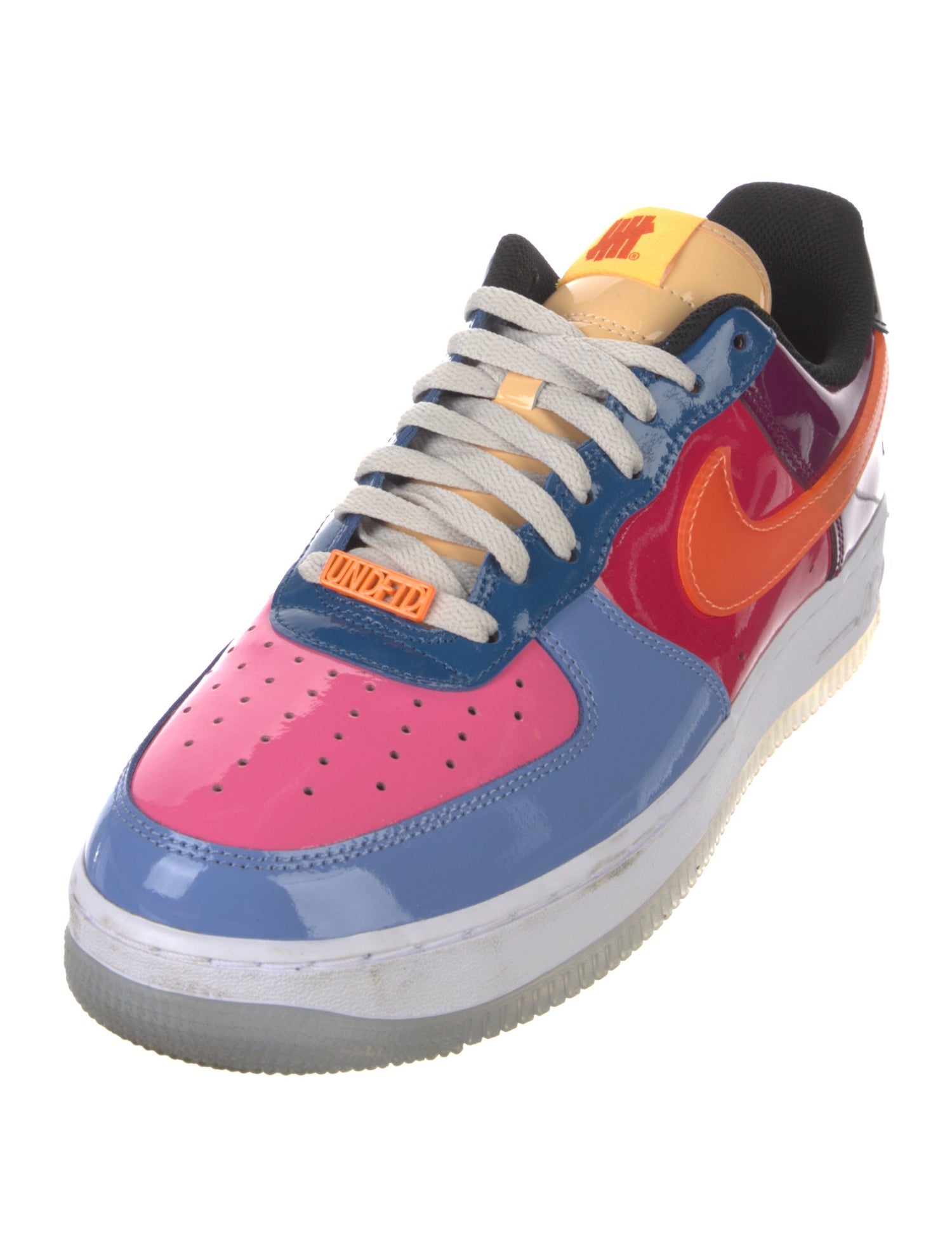 Undefeated x Nike Patent Leather Printed Sneakers