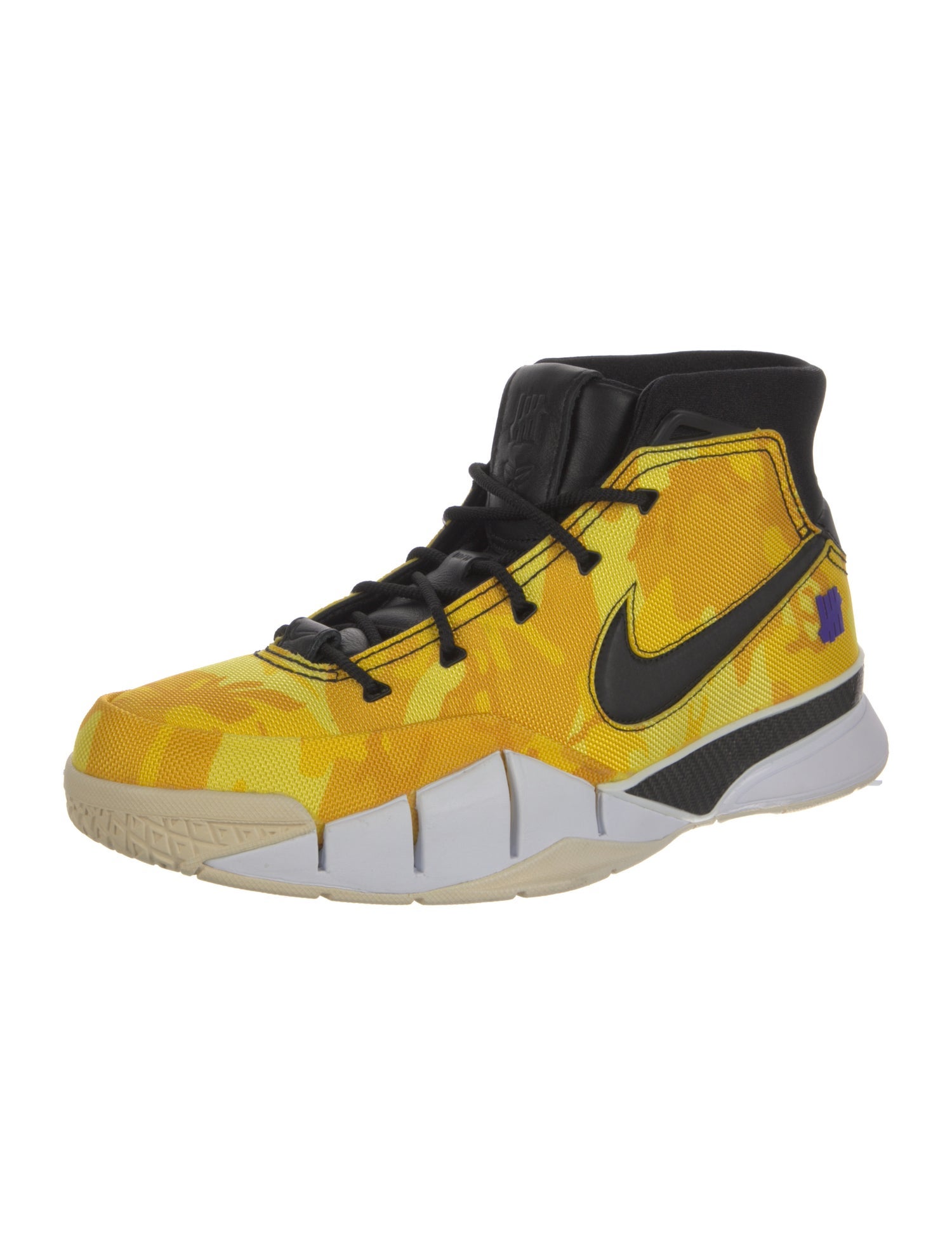 Undefeated x Nike Kobe 1 Protro Yellow Camo La Brea Sneakers