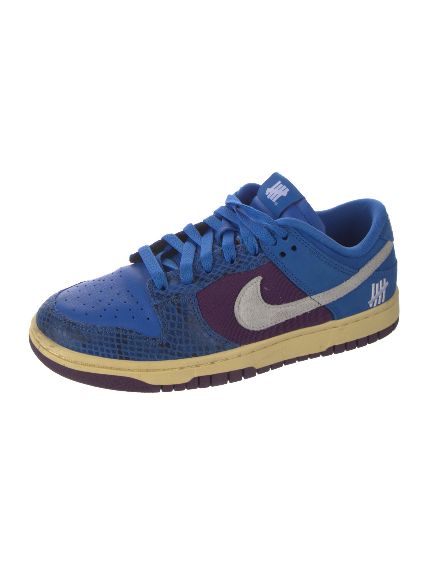 Undefeated x Nike Leather Colorblock Pattern Sneakers