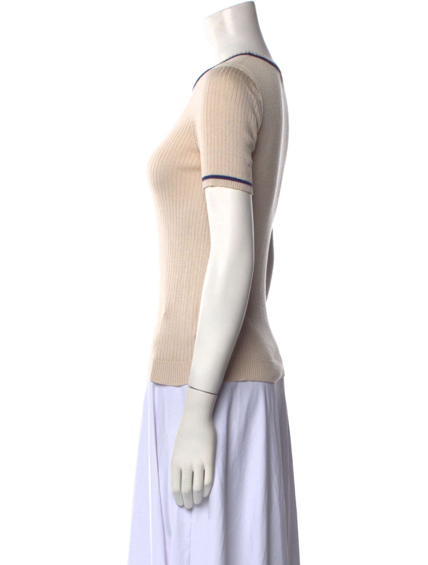 Une Femme Silk Crew Neck Top