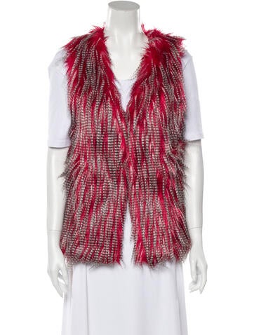 Unreal Fur Jackets Animal Print Vest XS