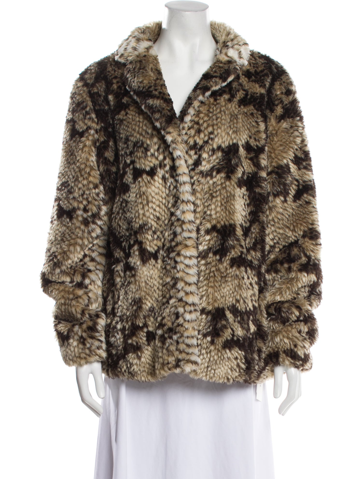 Unreal Fur Animal Print Faux Fur Coat