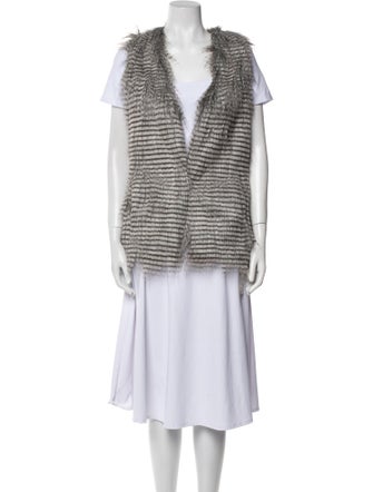 Unreal Fur Striped Vest
