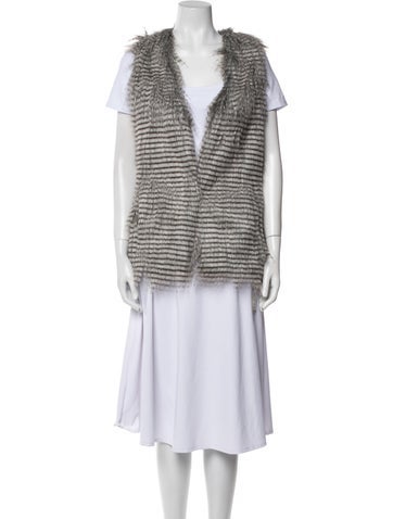 Unreal Fur Jackets Striped Vest M