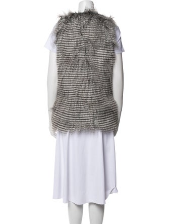 Unreal Fur Striped Vest