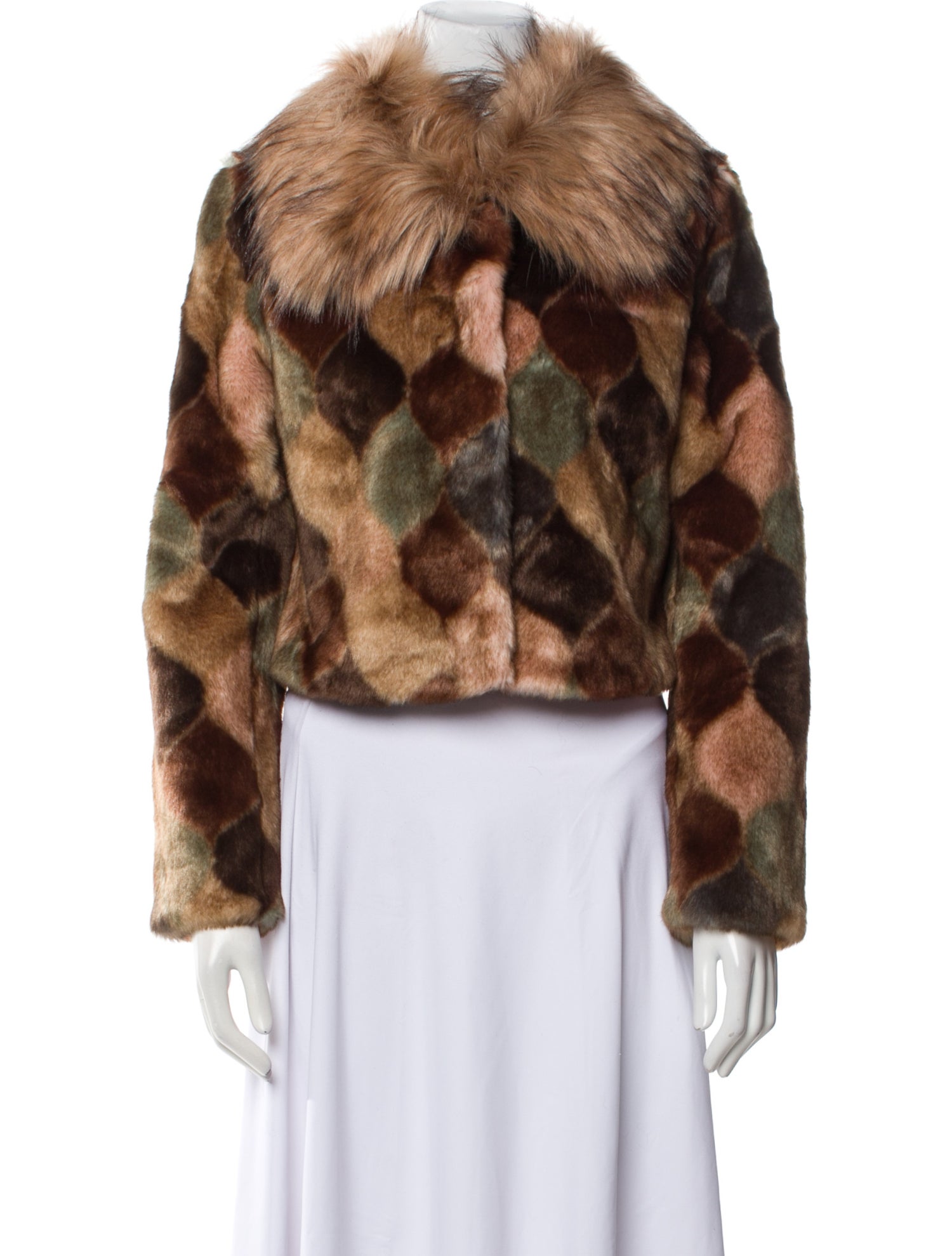 Unreal Fur Animal Print Faux Fur Jacket w/ Tags