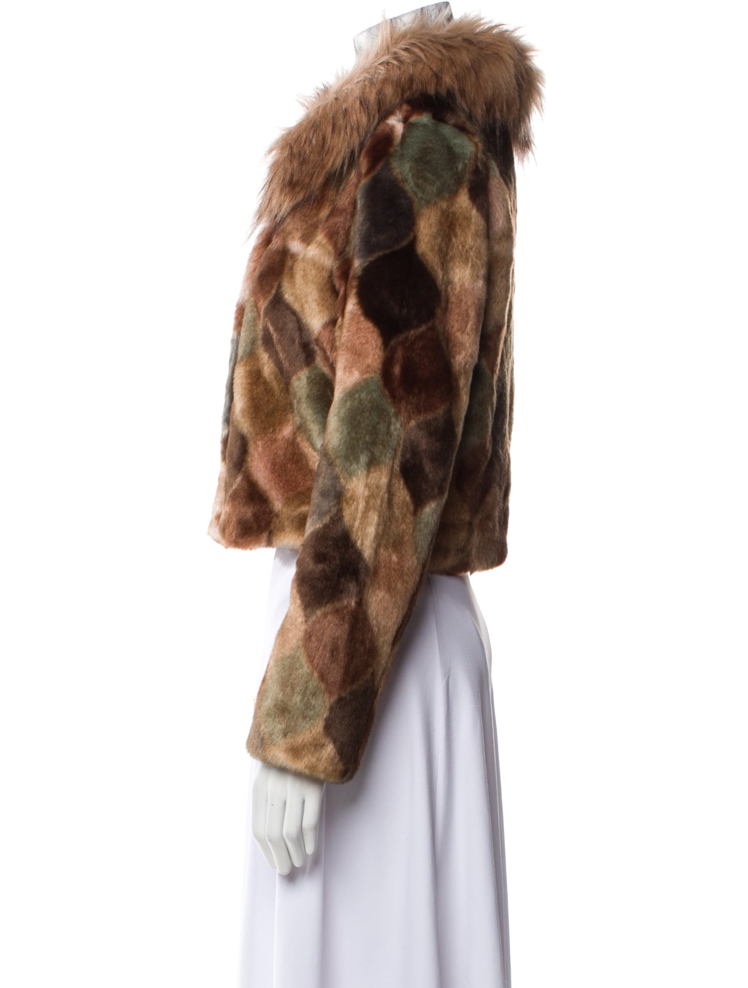 Unreal Fur Animal Print Faux Fur Jacket w/ Tags