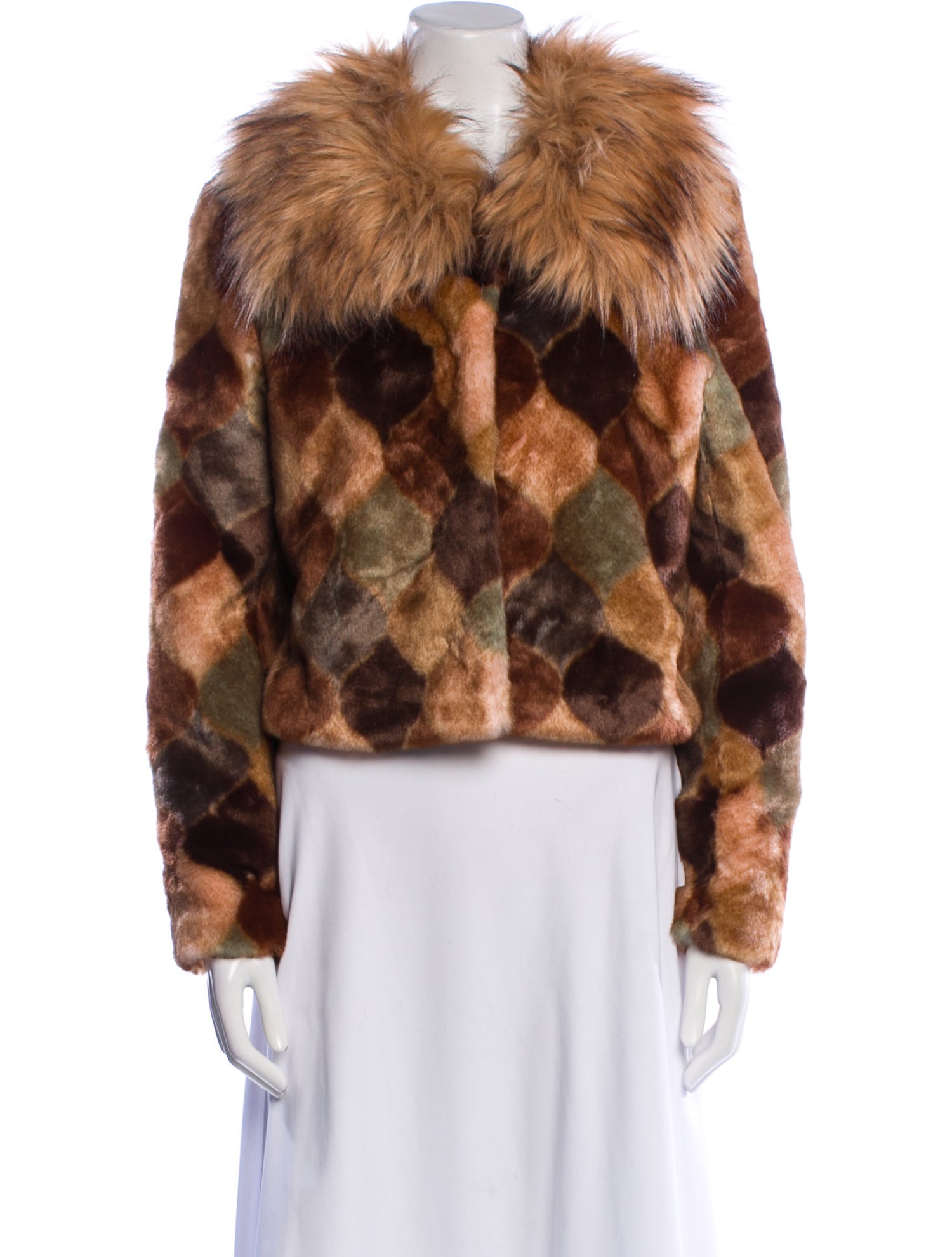 Unreal Fur Printed Faux Fur Jacket