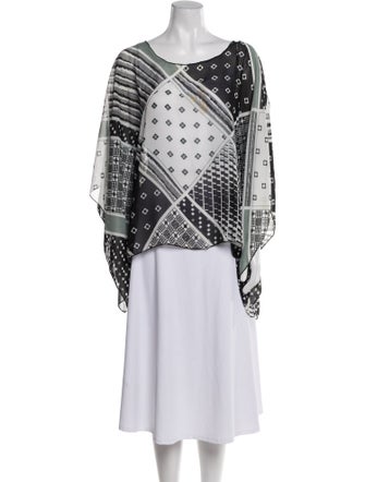 Unique Printed Scoop Neck Tunic