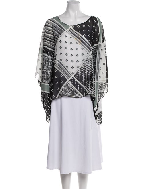 Unique Printed Scoop Neck Tunic