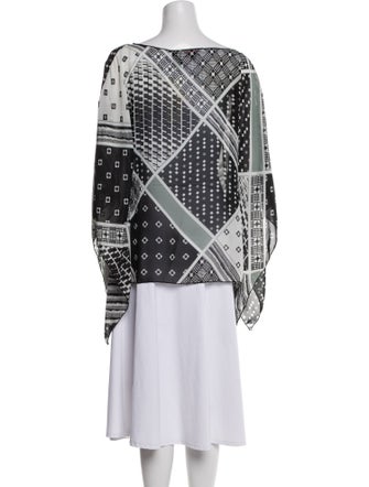 Unique Printed Scoop Neck Tunic