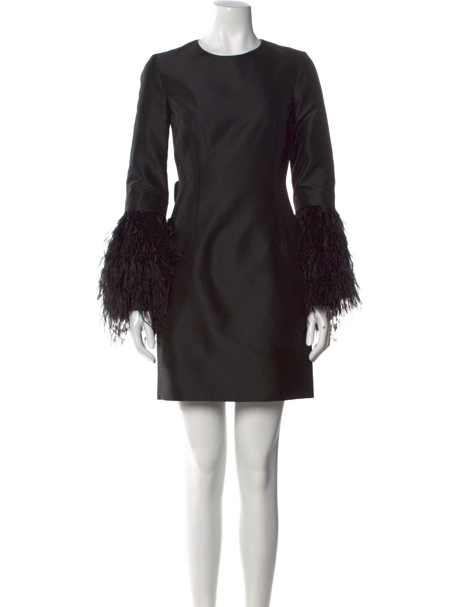 Unique Crew Neck Mini Dress