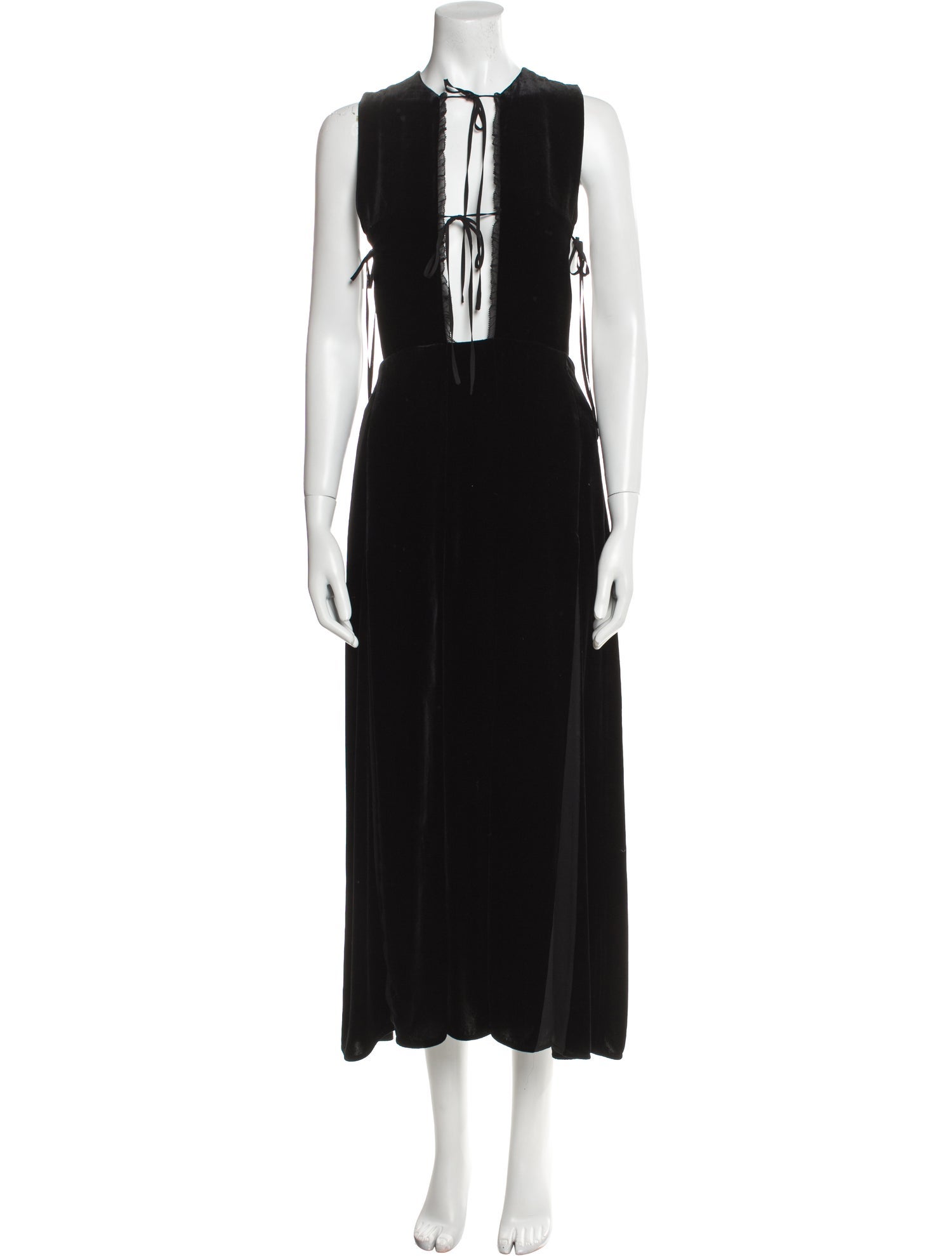 Unique Crew Neck Long Dress