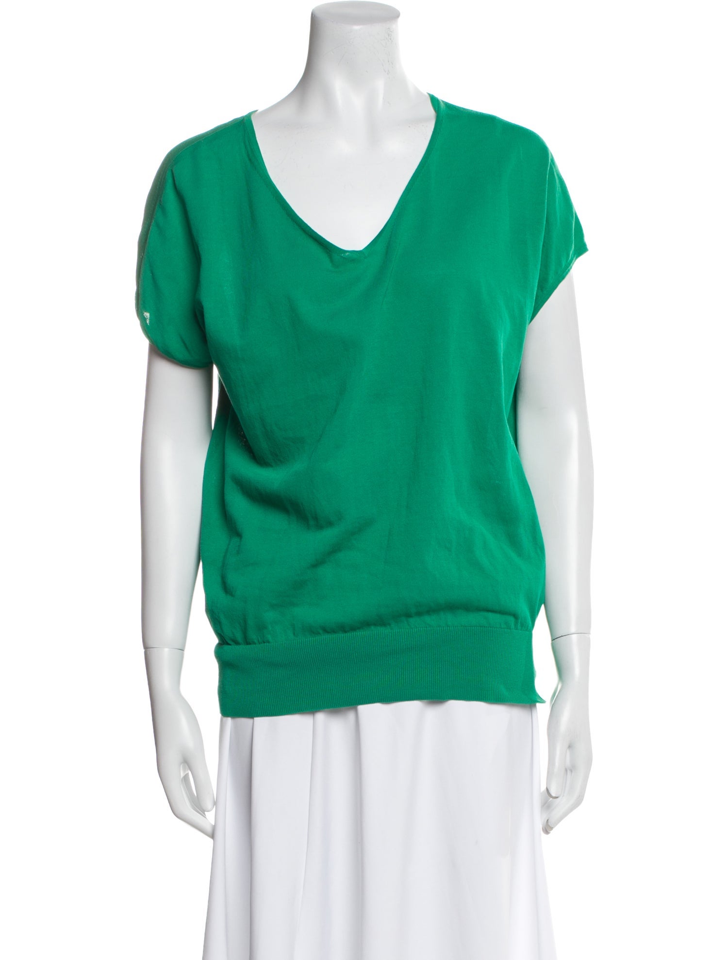 United Arrows Cowl Neck Short Sleeve Top