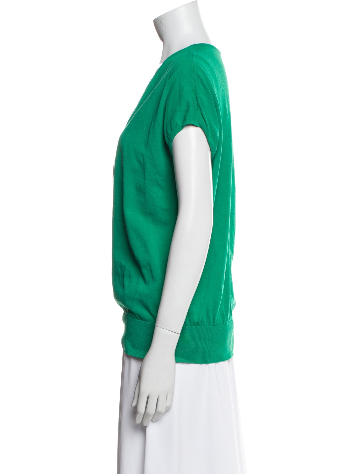 United Arrows Cowl Neck Short Sleeve Top