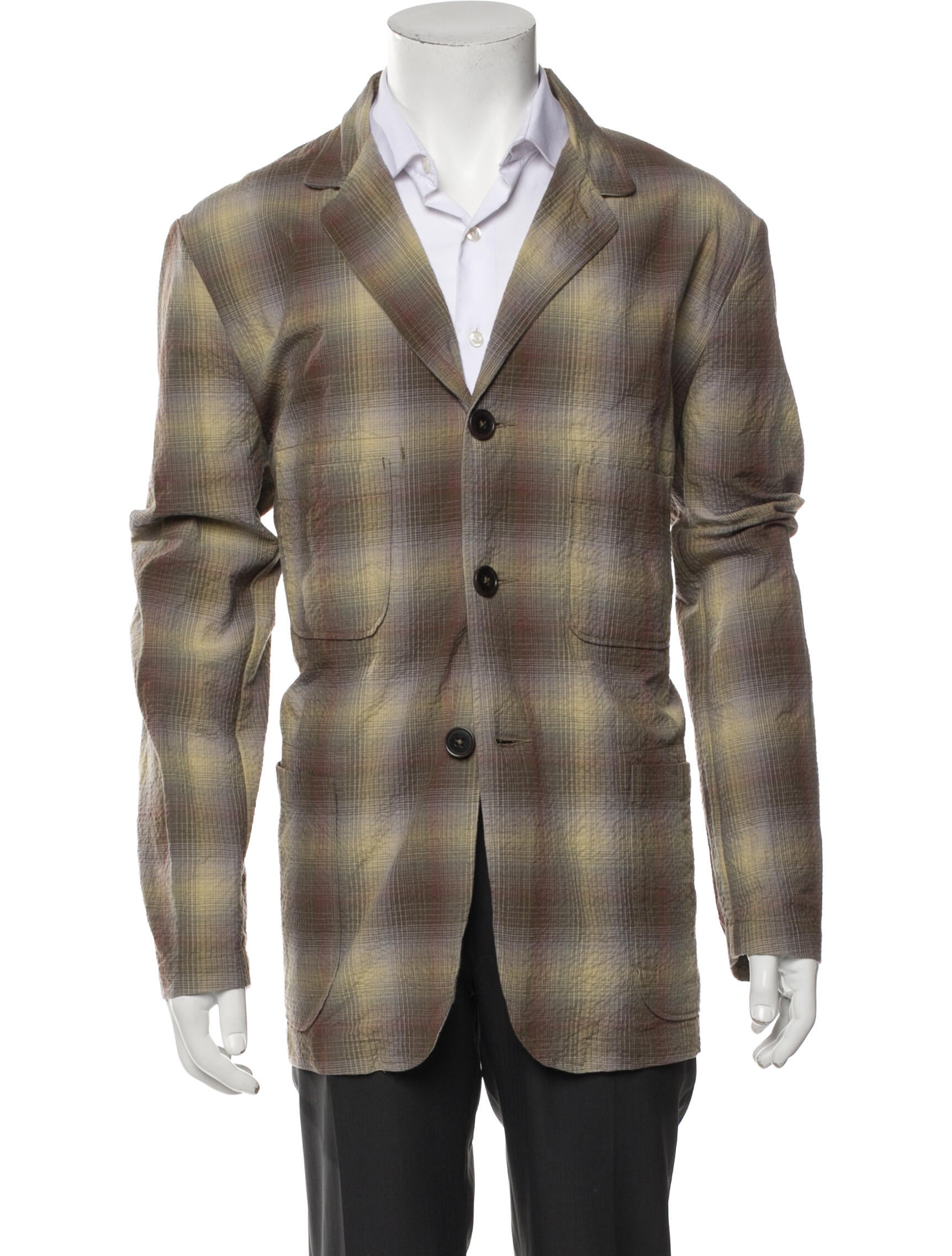 Universal Works Plaid Print Blazer