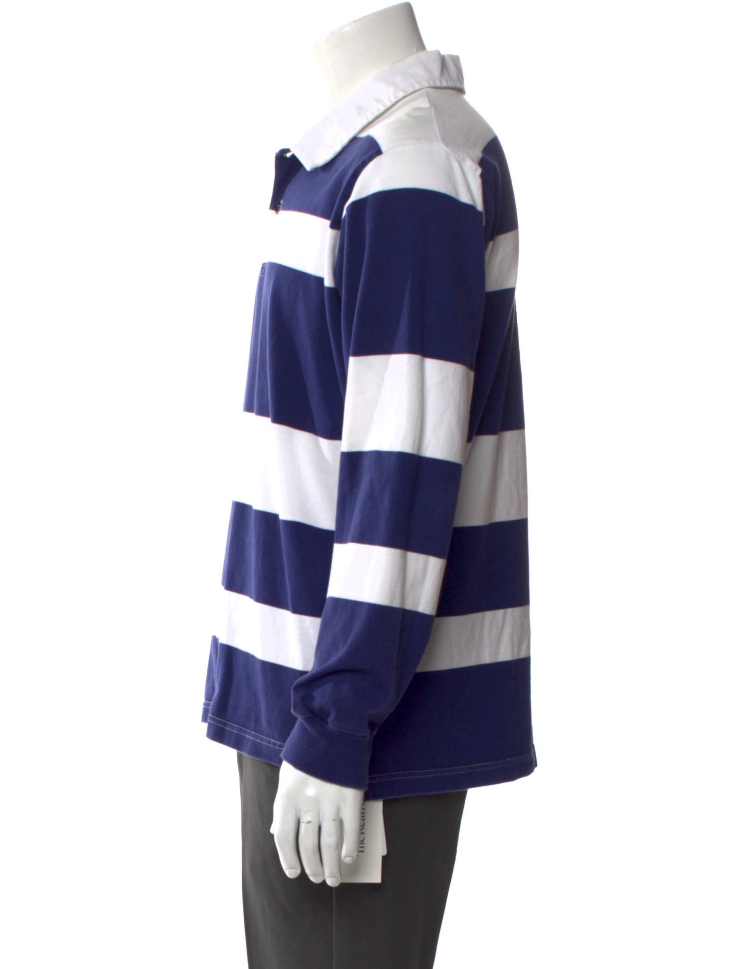 Universal Works Striped Collar Polo Shirt