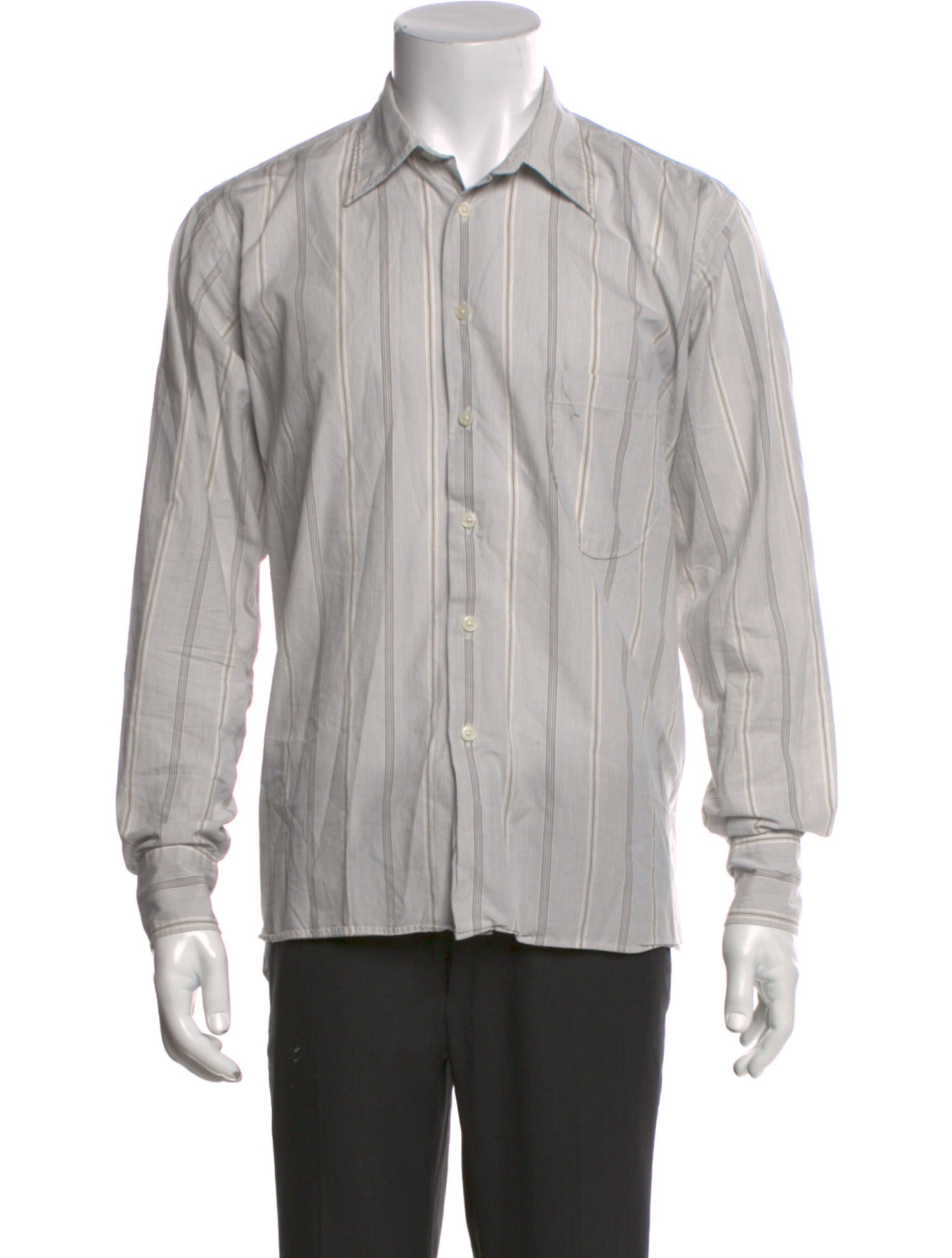 Universal Works Striped Long Sleeve Dress Shirt