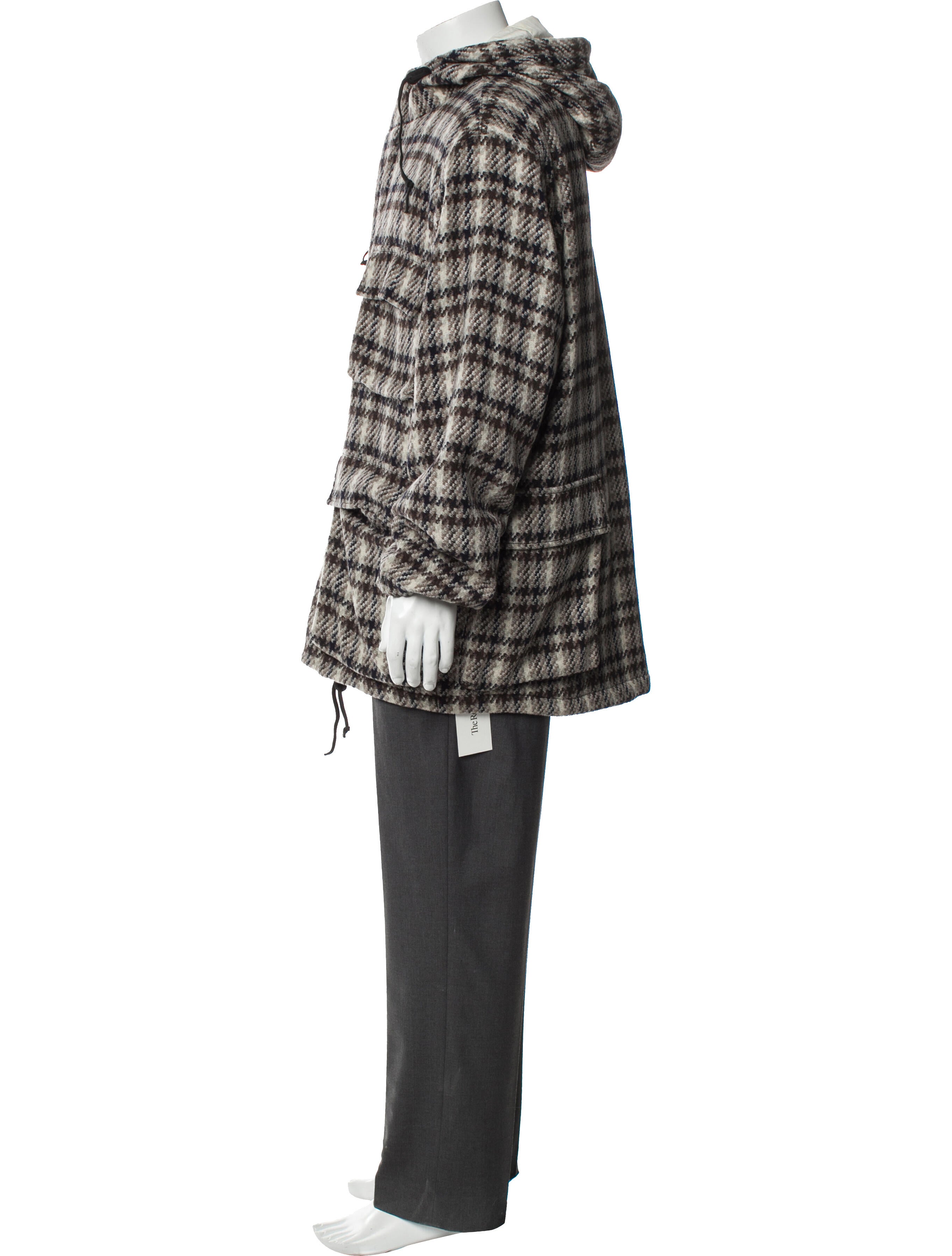 Universal Works Wool Plaid Print Parka