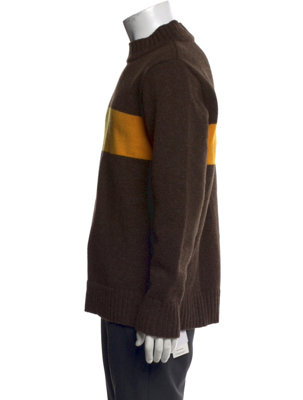 Universal Works Wool Pullover Brown Colorblock Pa… - image 2