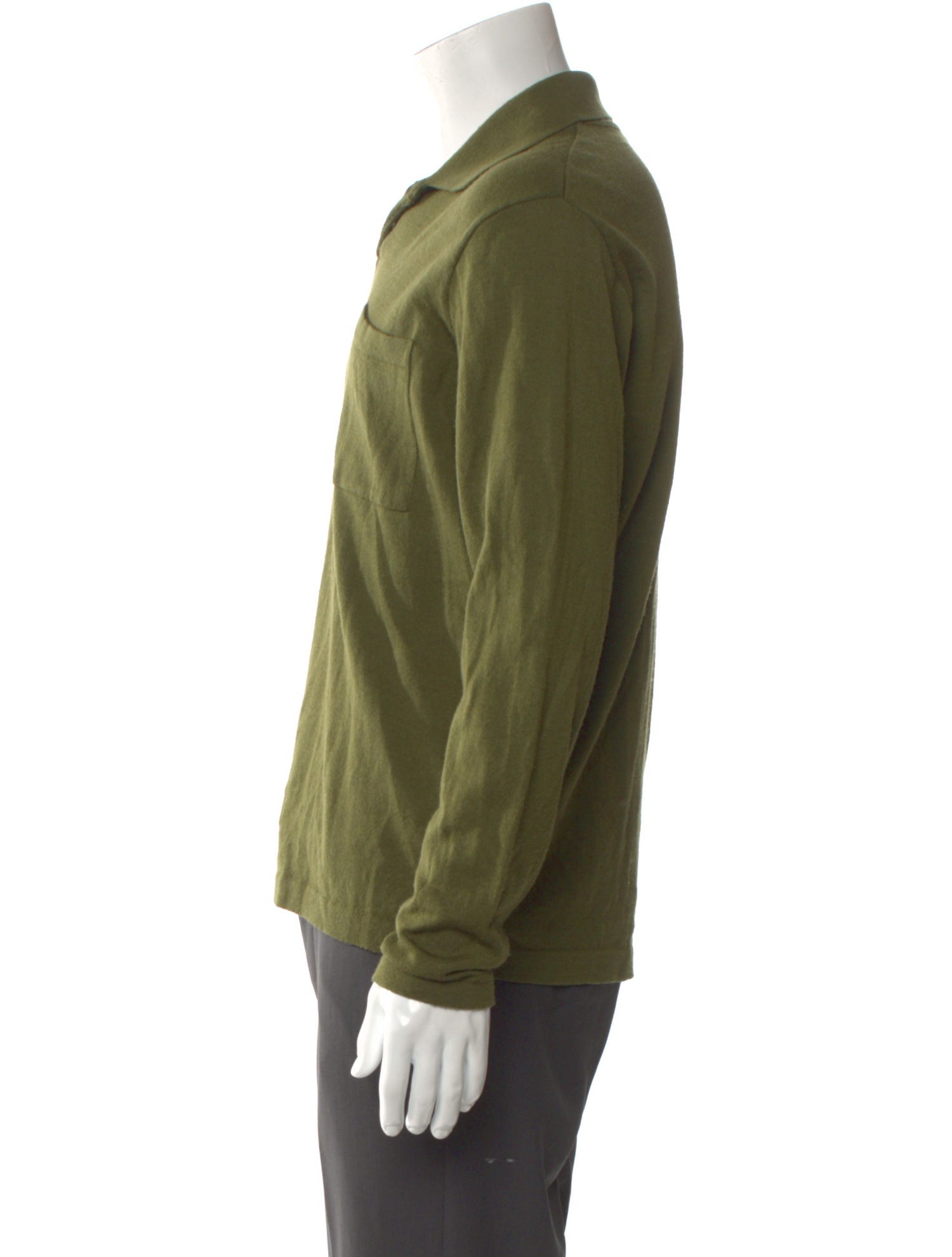 Universal Works Collar Long Sleeve Polo Sweater