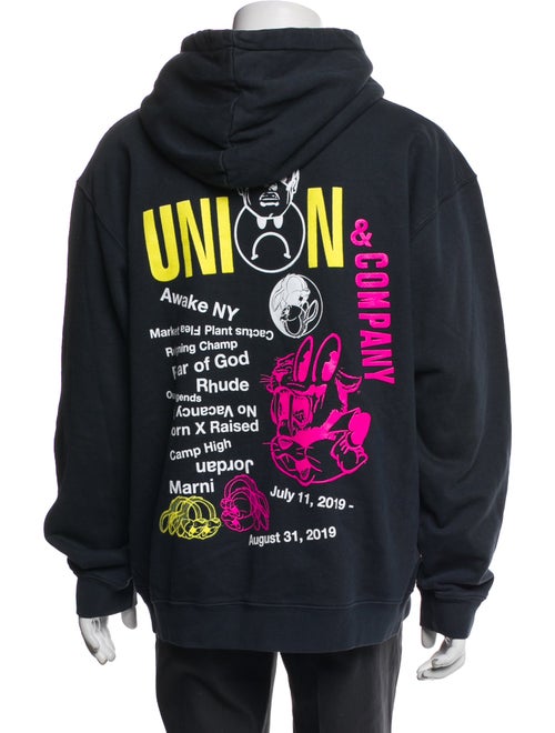 Union Los Angeles Graphic Print Crew Neck Hoodie